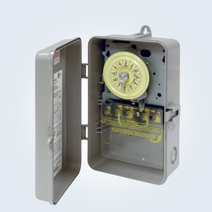 24-Hour DPST Mechanical Time Switch w/ Plastic Enclosure 208-277V