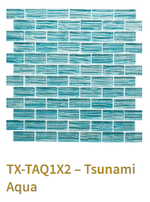 TileXpressions Tsunami Aqua 1X2 TX-TAQ1X2