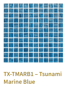 TileXpressions Tsunami Marine Blue 1X1 TX-TMARB1