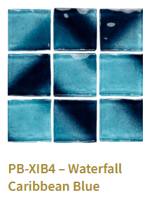 TileXpressions Waterfall Caribbean Blue 2X2 PB-XIB4